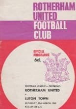 Rotherham United v Luton Town 15-Mar-1969