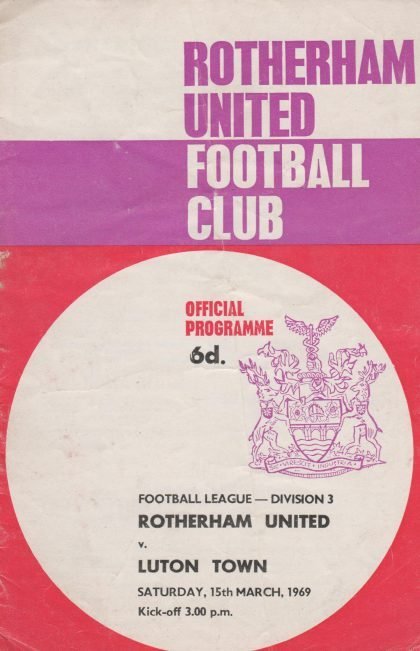 Rotherham United v Luton Town 15-Mar-1969