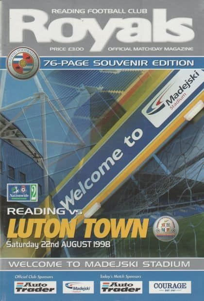 Reading v Luton Town 22-Aug-1998