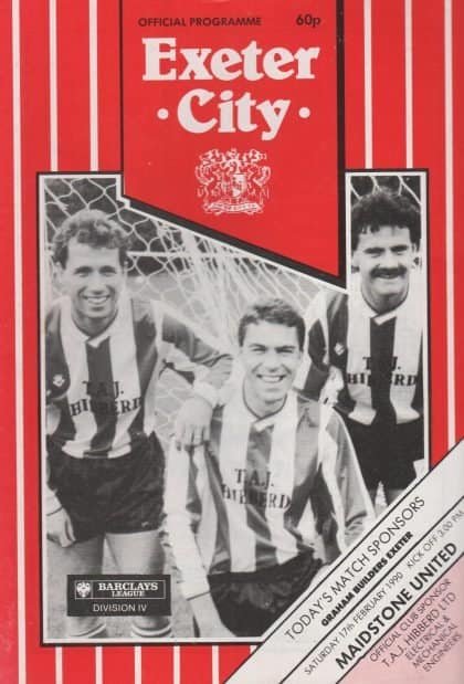 Exeter City v Maidstone United 17-Feb-1990