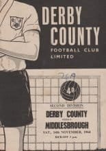 Derby County v Middlesbrough 14-Nov-1964