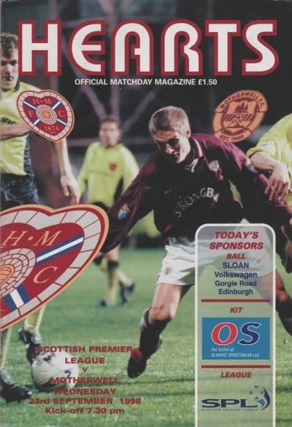 Heart of Midlothian v Motherwell 23-Sep-1998