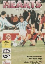 Heart of Midlothian v Motherwell 28-Dec-1996