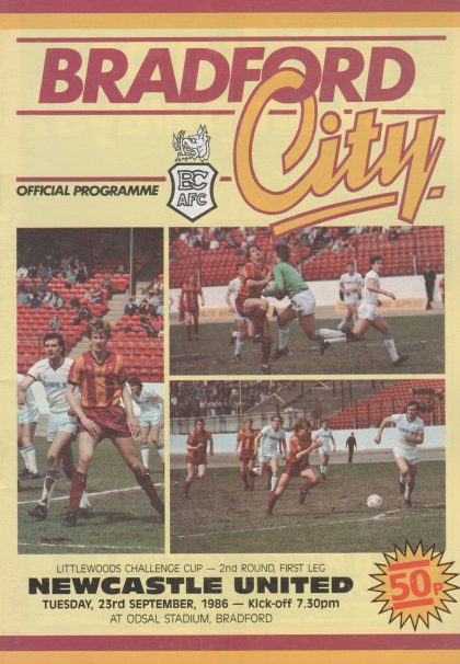 Bradford City v Newcastle United 23-Sep-1986