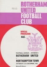 Rotherham United v Northampton Town 31-Dec-1966
