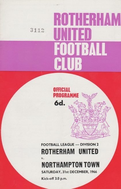 Rotherham United v Northampton Town 31-Dec-1966