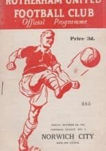 Rotherham United v Norwich City  05-Oct-1962