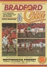 Bradford City v Nottingham Forest  19-Nov-1986