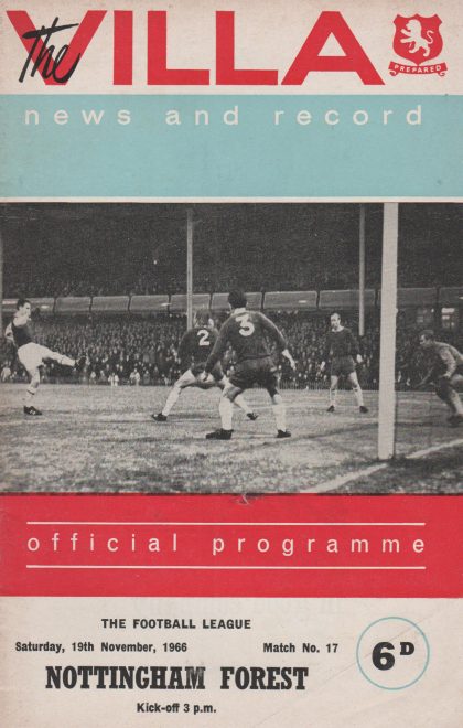 Aston Villa v Nottingham Forest  19-Nov-1966