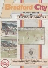 Bradford City v Plymouth Argyle 16-Sep-1987