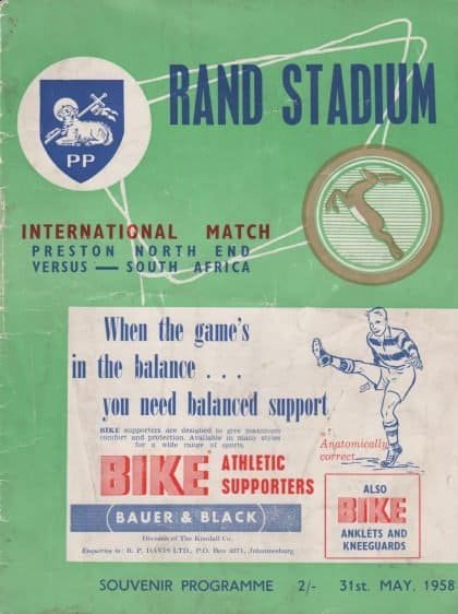 South Africa v Preston North End  31-May-1958