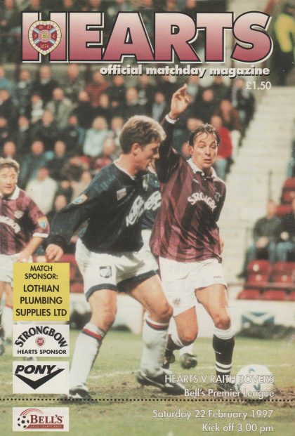 Heart of Midlothian v Raith Rovers 22-Feb-1997