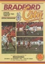 Bradford City v Reading 01-Nov-1986