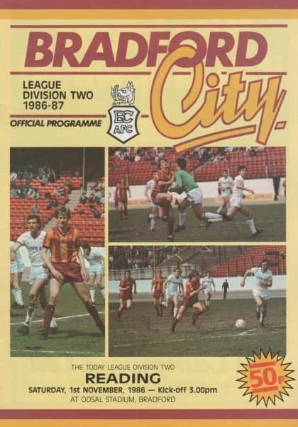 Bradford City v Reading 01-Nov-1986