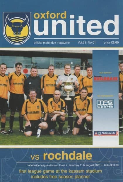 Oxford United v Rochdale  11-Aug-2001