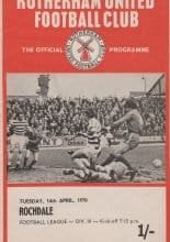 Rotherham United v Rochdale 14-Apr-1970
