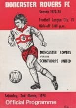 Doncaster Rovers v Scunthorpe United  02-Mar-1974