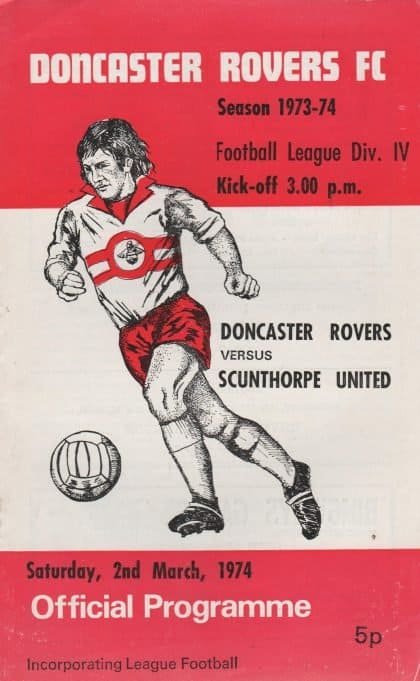 Doncaster Rovers v Scunthorpe United  02-Mar-1974