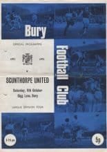 Bury v Scunthorpe United  09-Oct-1971
