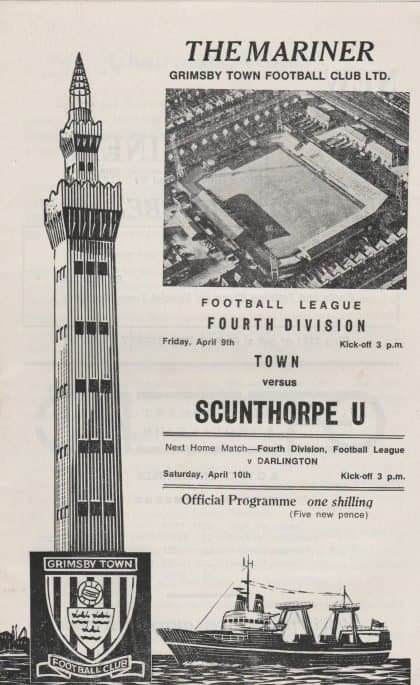 Grimsby Town v Scunthorpe United 09-Apr-1971