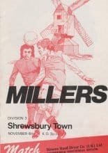 Rotherham United v Shrewsbury Town 16-Nov-1976