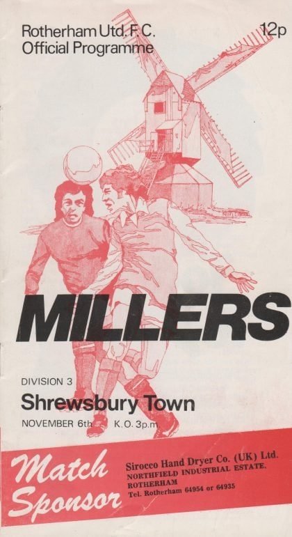 Rotherham United v Shrewsbury Town 16-Nov-1976