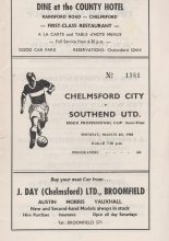 Chelmsford City v Southend United 04-Mar-1968