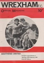 Wrexham v Southend United 22-Feb-1975