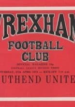 Wrexham v Southend United 27-Apr-1976