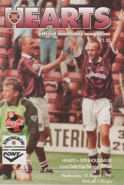 Heart of Midlothian v Stenhousemuir  14-Aug-1996
