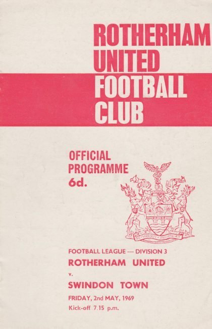 Rotherham United v Swindon Town  02-May-1969