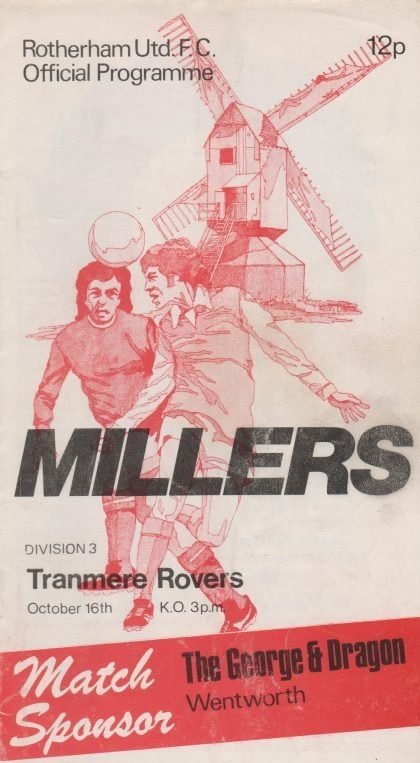 Rotherham United v Tranmere Rovers 16-Oct-1976
