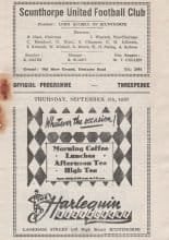 Scunthorpe United v Tranmere Rovers 05-Sep-1957