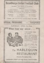 Scunthorpe United v Tranmere Rovers 07-Apr-1956