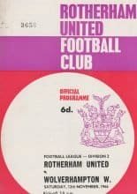 Rotherham United v Wolverhampton Wanderers 12-Nov-1966