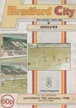 Bradford City v Wolverhampton Wanderers 09-Jan-1988