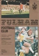 Fulham v Wrexham 22-Aug-1978