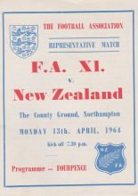 FA XI v New Zealand 13-Apr-1964
