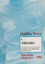 Halifax Town v Aldershot  29-Mar-1980
