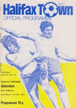 Halifax Town v Aldershot 19-Nov-1977