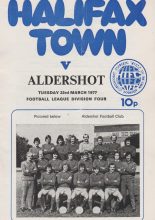 Halifax Town v Aldershot  22-Mar-1977