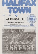 Halifax Town v Aldershot  24-Apr-1976