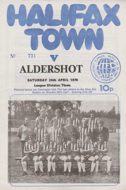 Halifax Town v Aldershot  24-Apr-1976