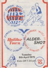 Halifax Town v Aldershot 08-Apr-1975