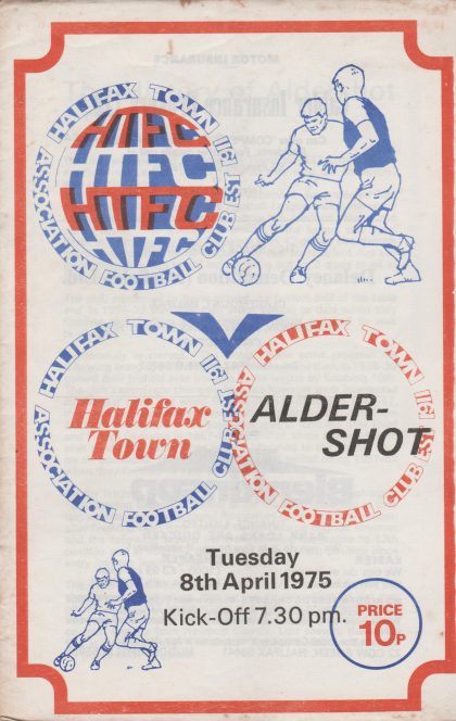 Halifax Town v Aldershot 08-Apr-1975