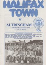 Halifax Town v Altrincham 22-Nov-1975