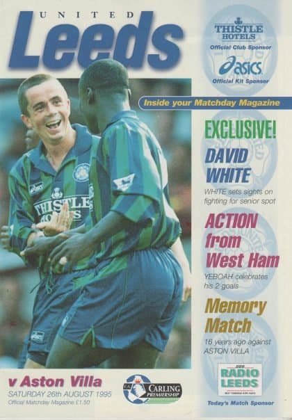 Leeds United v Aston Villa 26-Aug-1995