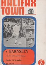 Halifax Town v Barnsley 21-Nov-1972