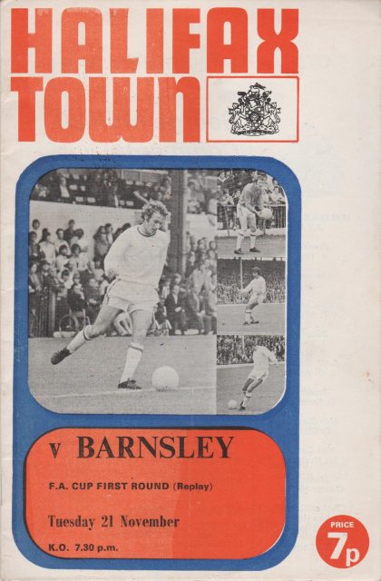 Halifax Town v Barnsley 21-Nov-1972