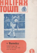 Halifax Town v Barnsley 28-Aug-1973